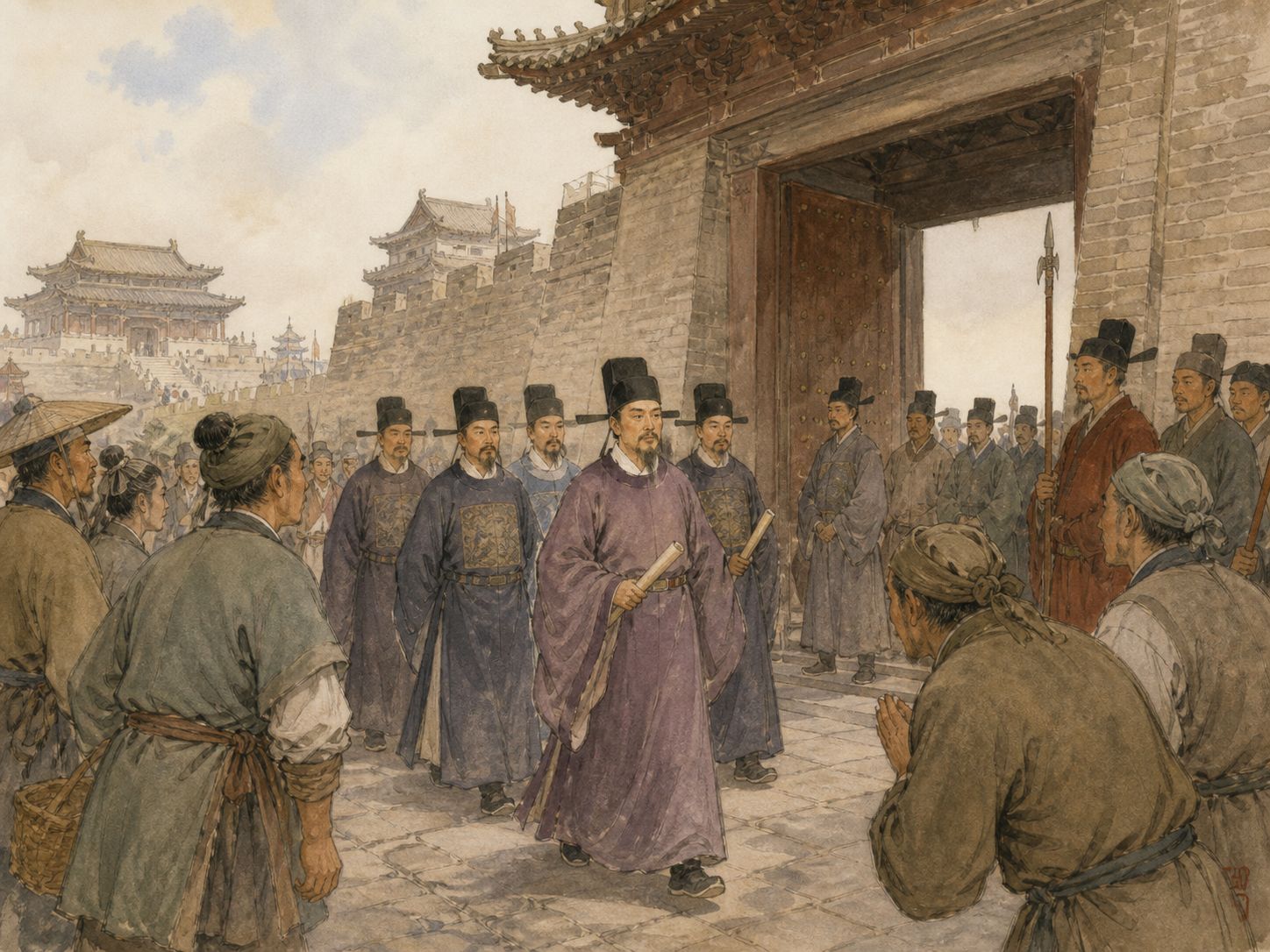 Historical reconstruction of Foundation of the Song Dynasty's central action: Zhao Kuangyin took power from the Later Zhou, founded the Northern Song, and began reunifying the divided Five Dynasties and Ten Kingdoms.