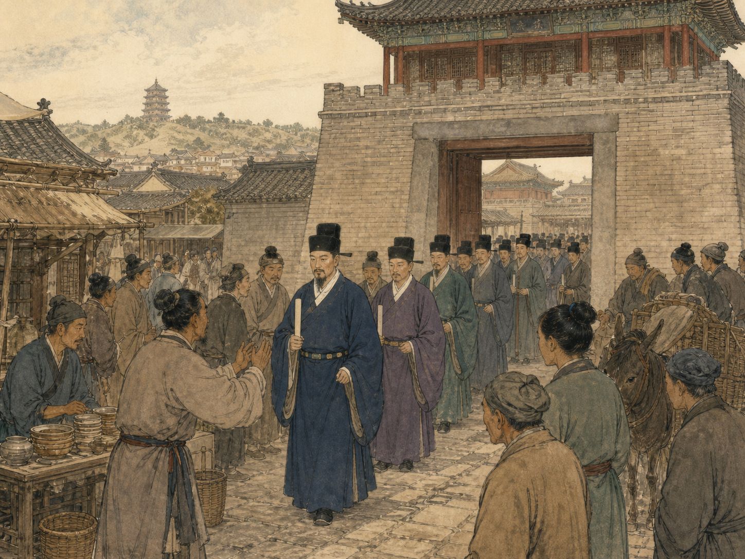 Historical reconstruction of Foundation of the Song Dynasty's immediate aftermath: It launched a Song political order associated with civil bureaucracy, urban commerce, and print culture.