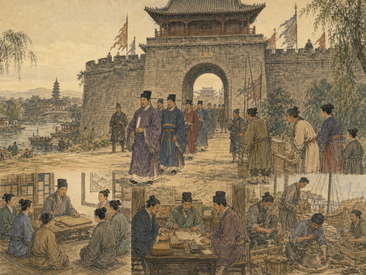 Historical reconstruction of Foundation of the Song Dynasty's long-term consequences: In the longer term, it launched a song political order associated with civil bureaucracy, urban commerce, and print culture.
