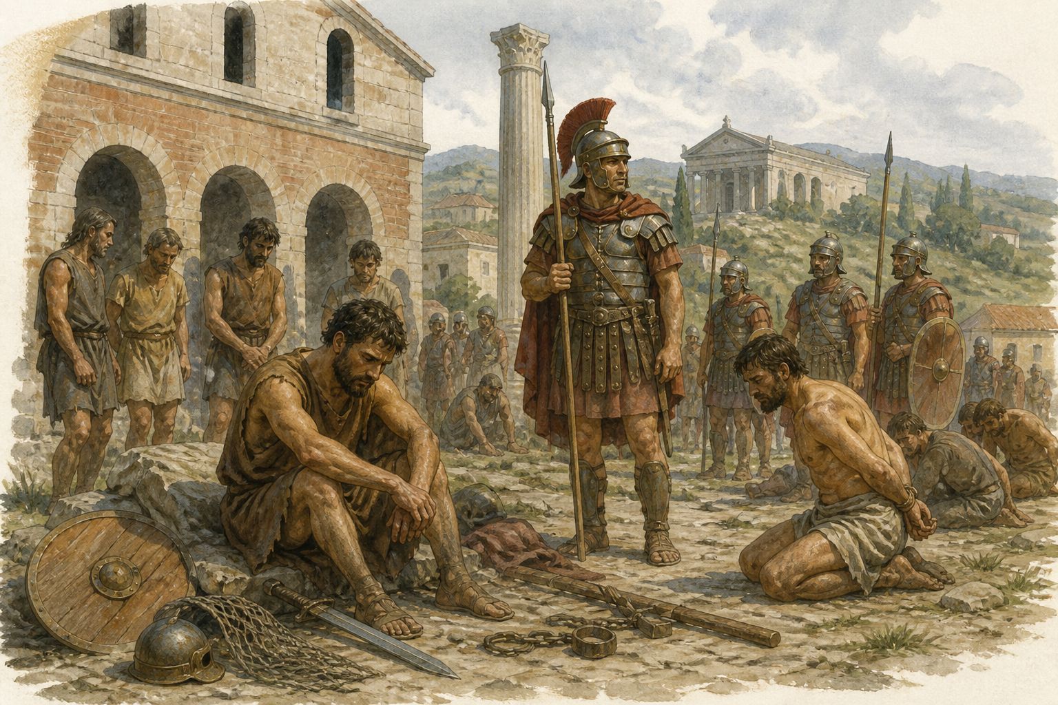 Historical reconstruction of the “Immediate aftermath” stage in Spartacus Revolt