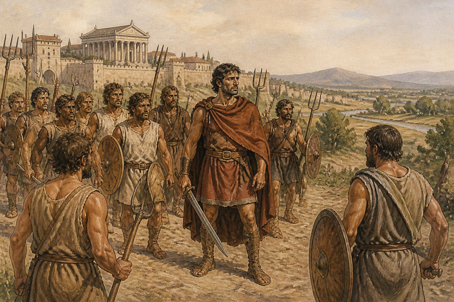 Historical reconstruction of the “Turning point” stage in Spartacus Revolt