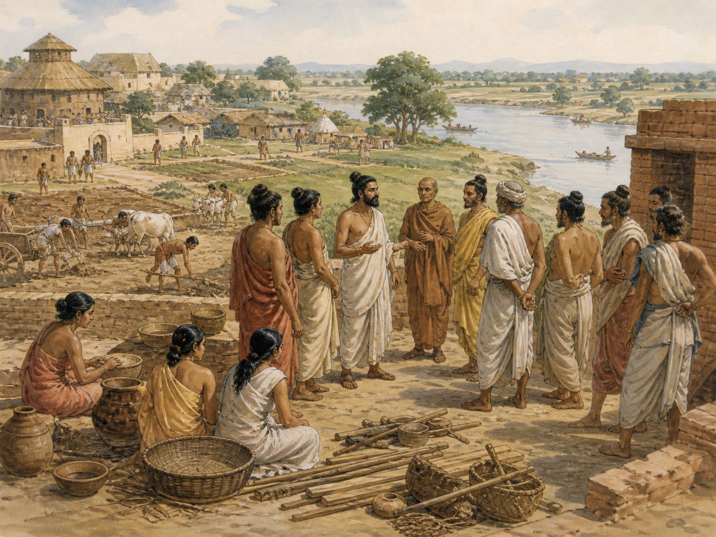 Historical reconstruction of Formation and Spread of Buddhism's background: In an urbanizing Gangetic world, diverse renunciant movements debated suffering, discipline, and liberation.