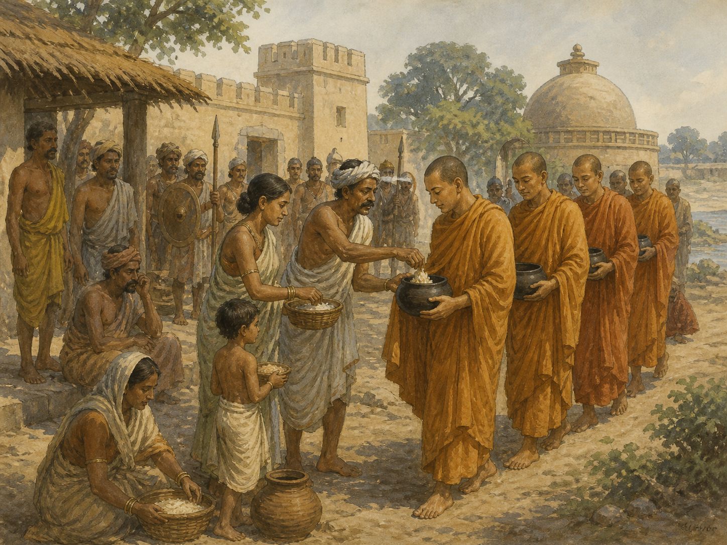 Historical reconstruction of Formation and Spread of Buddhism's immediate aftermath: Relations between monastics and laypeople, monasteries, stories, and images developed differently across regions, creating multiple Buddhist traditions.