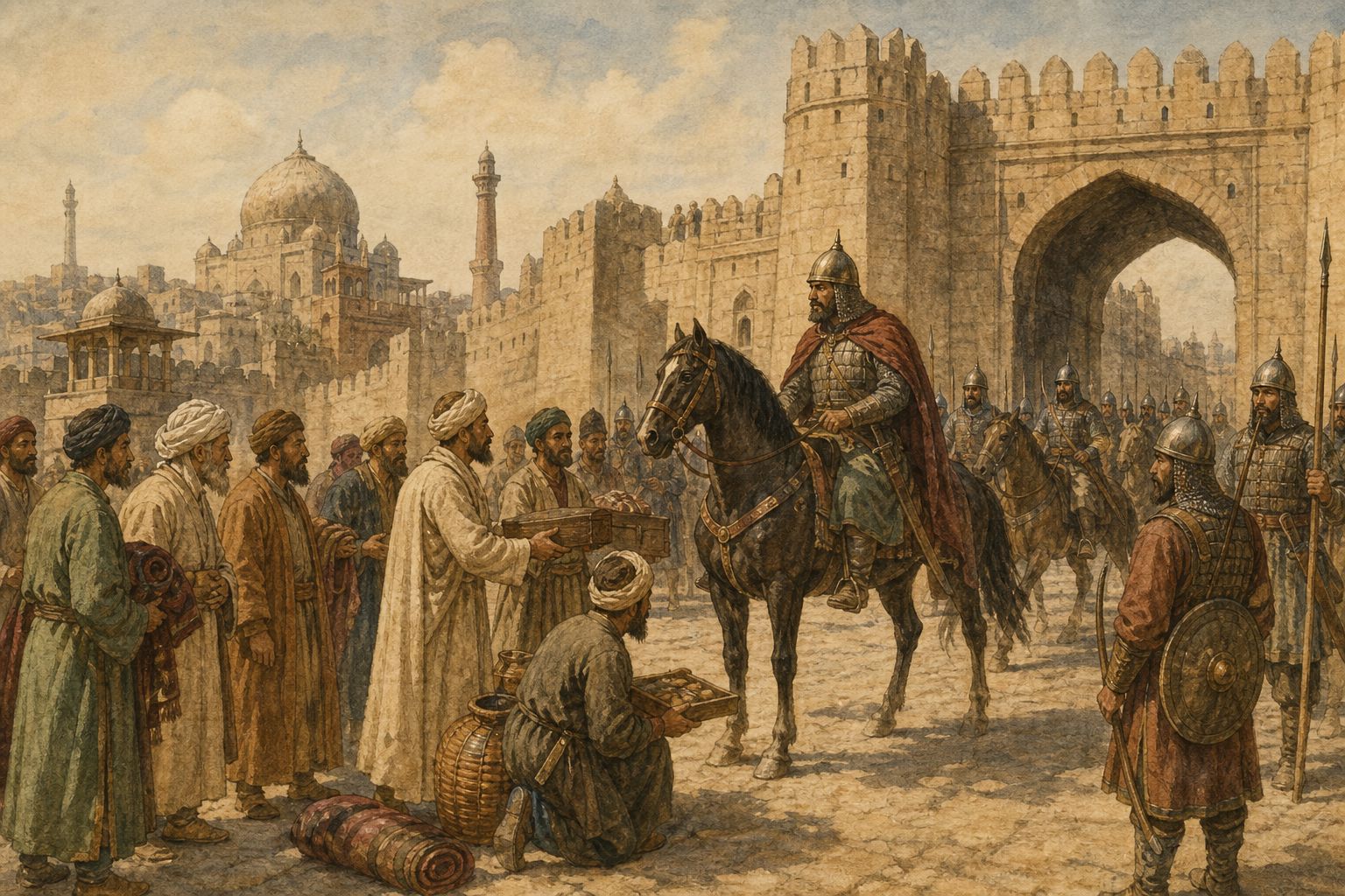 Historical reconstruction of “Aibak consolidates northern Indian conquests” in Foundation of the Delhi Sultanate