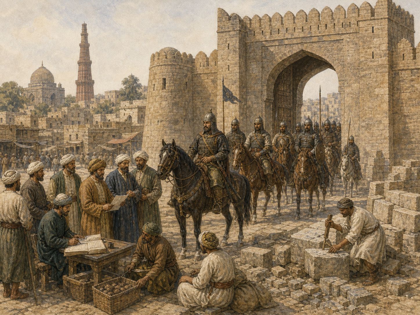 Historical reconstruction of Foundation of the Delhi Sultanate's immediate aftermath: It shaped long-term political interaction between Islamic dynasties and local societies in northern India.