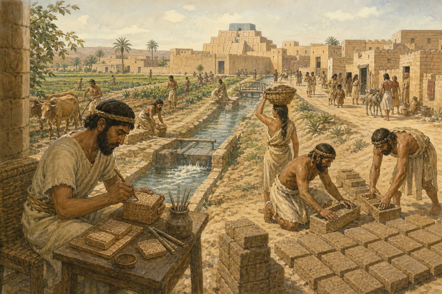 Historical reconstruction of the “Rise of Sumerian Urban Civilization” stage in Rise of Sumerian Urban Civilization