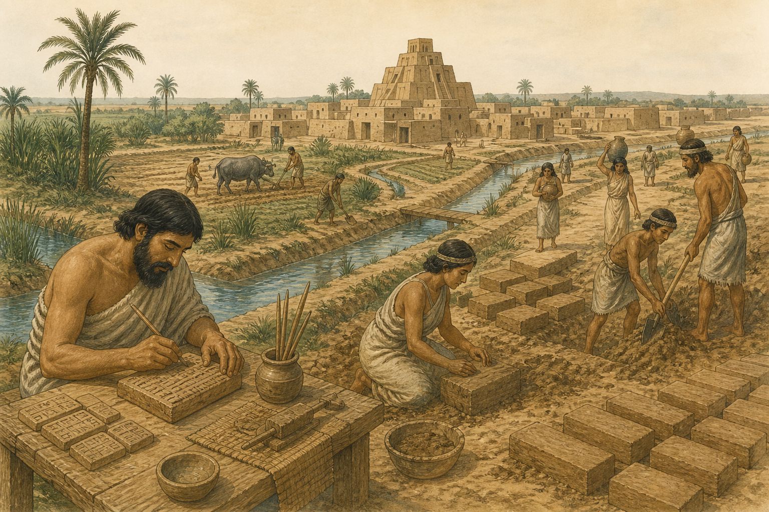 Historical reconstruction of the “Earlier conditions” stage in Rise of Sumerian Urban Civilization