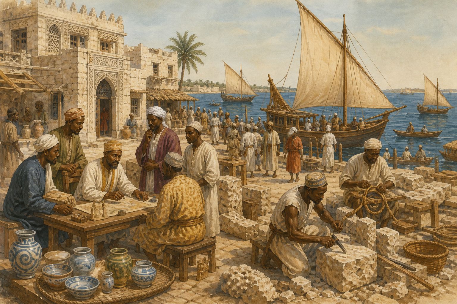 Historical reconstruction of the “Forces in motion” stage in Formation of the Swahili City-State Network