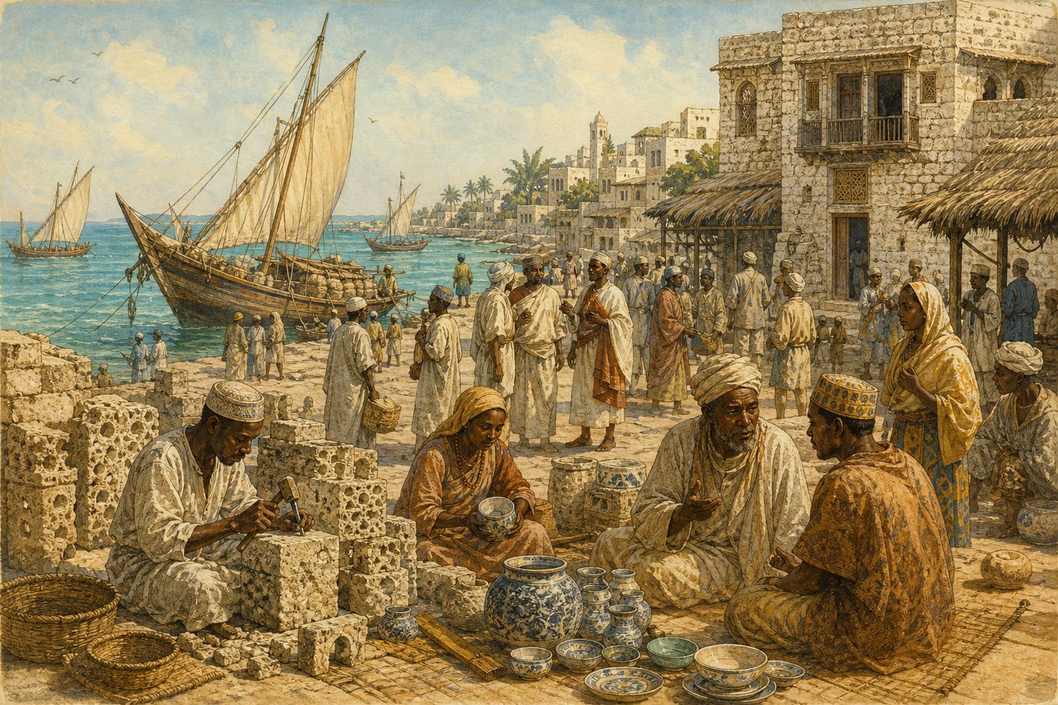 Historical reconstruction of the “Enduring consequences” stage in Formation of the Swahili City-State Network