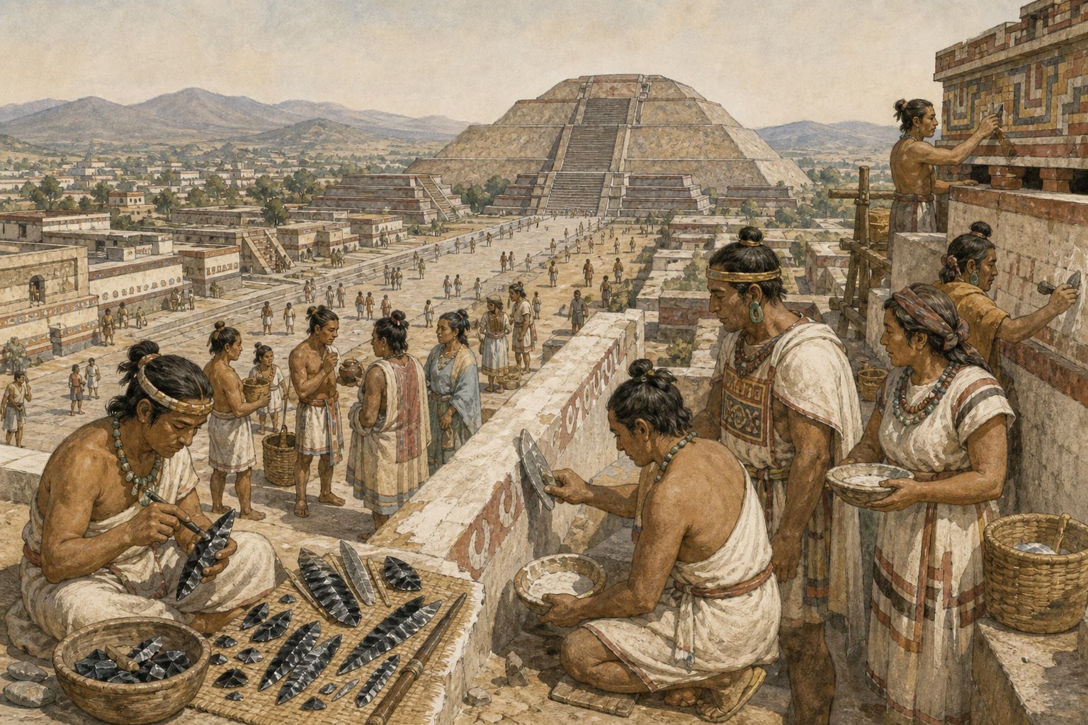 Historical reconstruction of the “Enduring consequences” stage in Flourishing of Teotihuacan