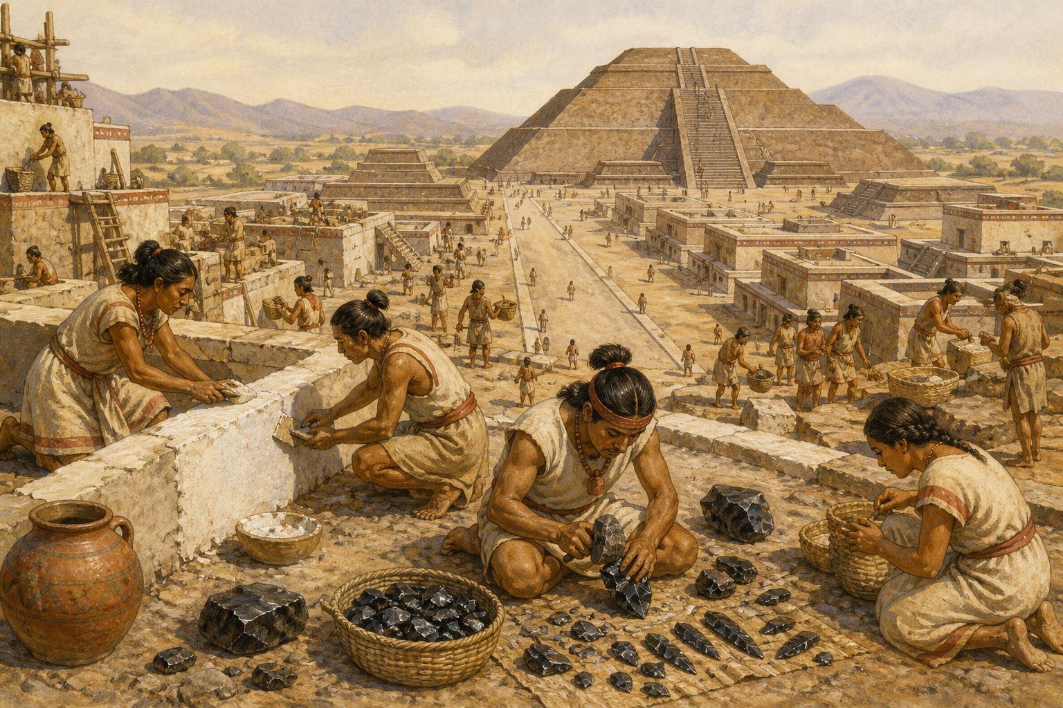 Historical reconstruction of the “Earlier conditions” stage in Flourishing of Teotihuacan