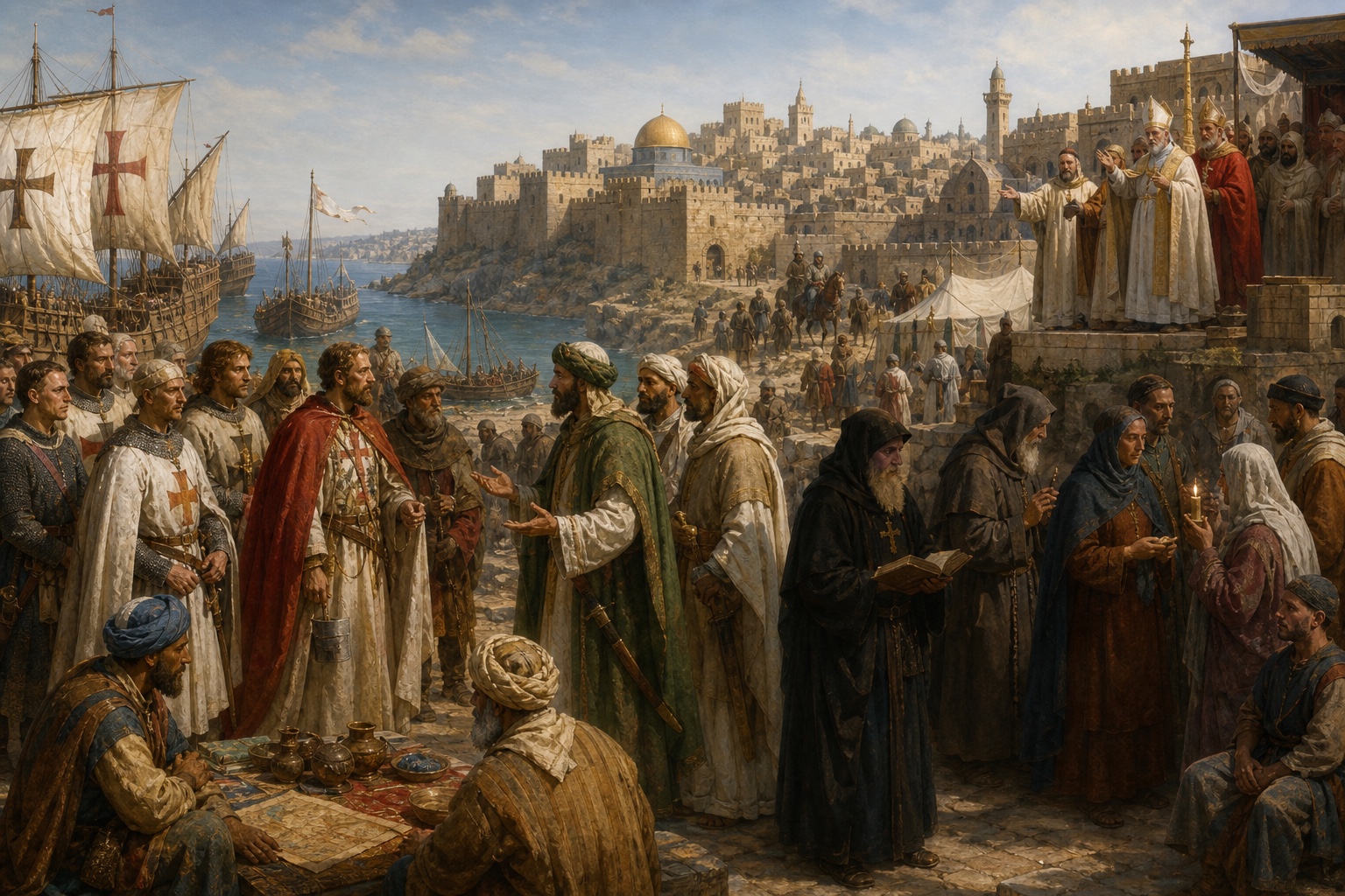 Illustrated reconstruction of the background of Third Crusade