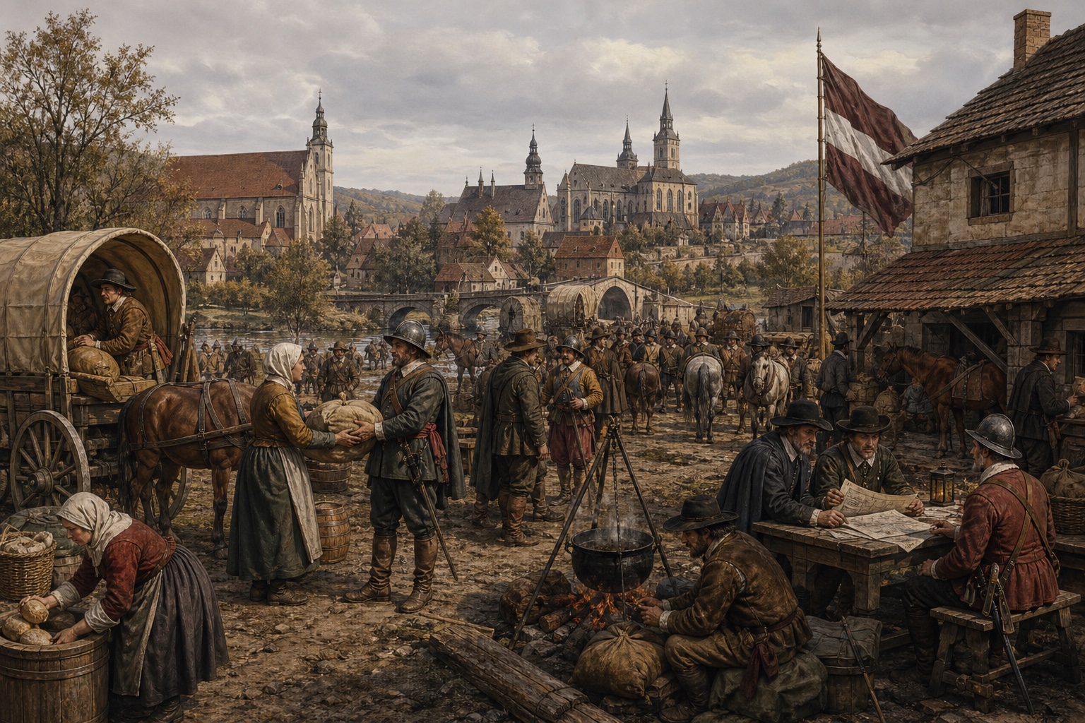 Illustrated reconstruction of the course of Thirty Years' War