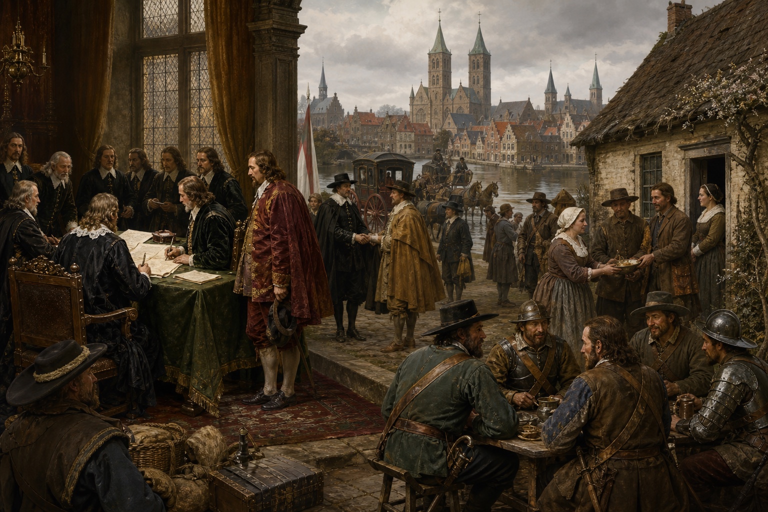 Illustrated reconstruction of the outcome of Thirty Years' War