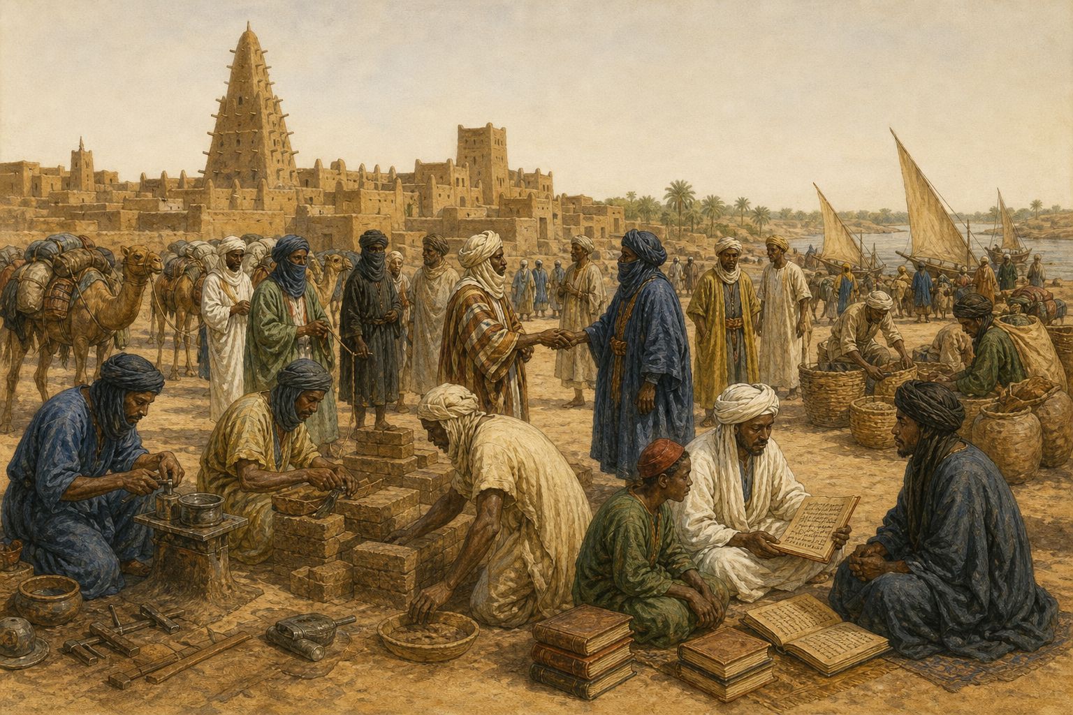 Historical reconstruction of the “Forces in motion” stage in Timbuktu as an Intellectual Center