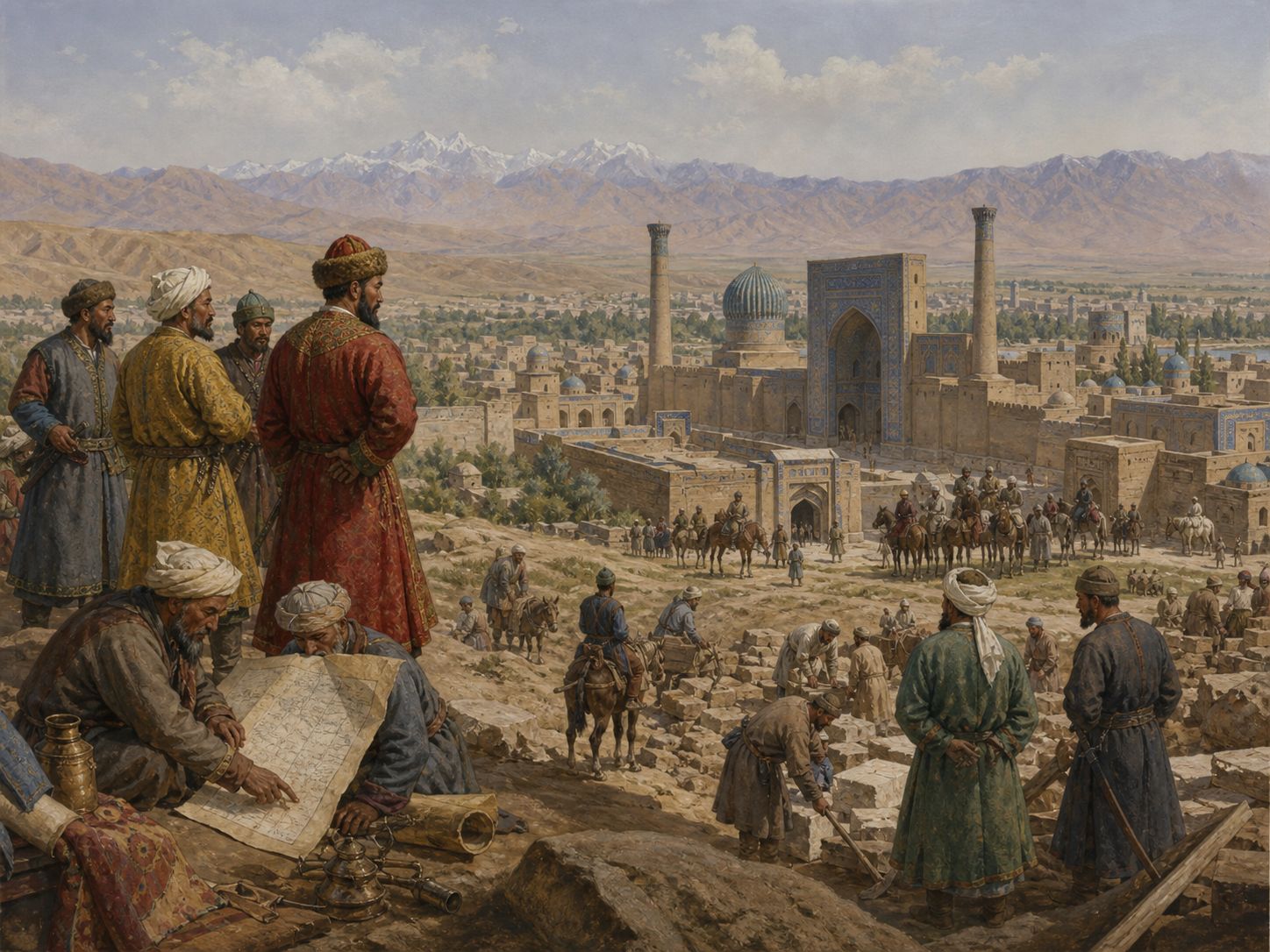 Historical reconstruction of Foundation of the Timurid Empire's background: The fragmentation of the Chaghatay ulus and competition among Mongol and Turkic elites created an opening for a military leader.