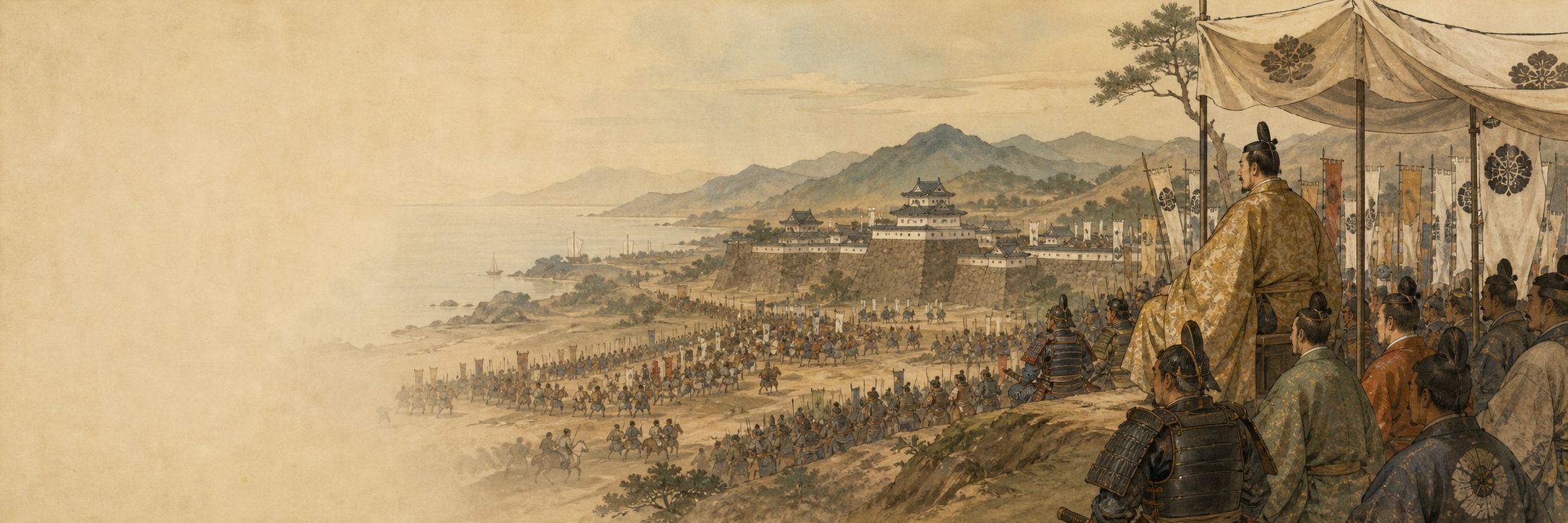 Historically grounded reconstruction of the setting and course of Toyotomi Unification of Japan