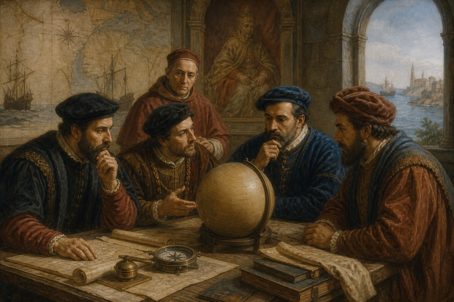 Treaty of Tordesillas: a scene of rising tension
