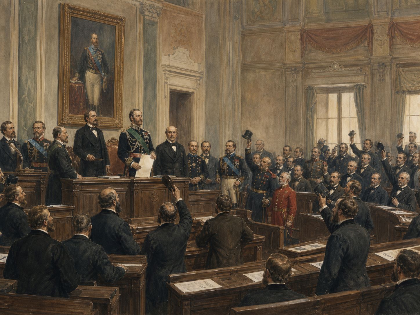 Deputies gathered in Turin as the kingdom is proclaimed