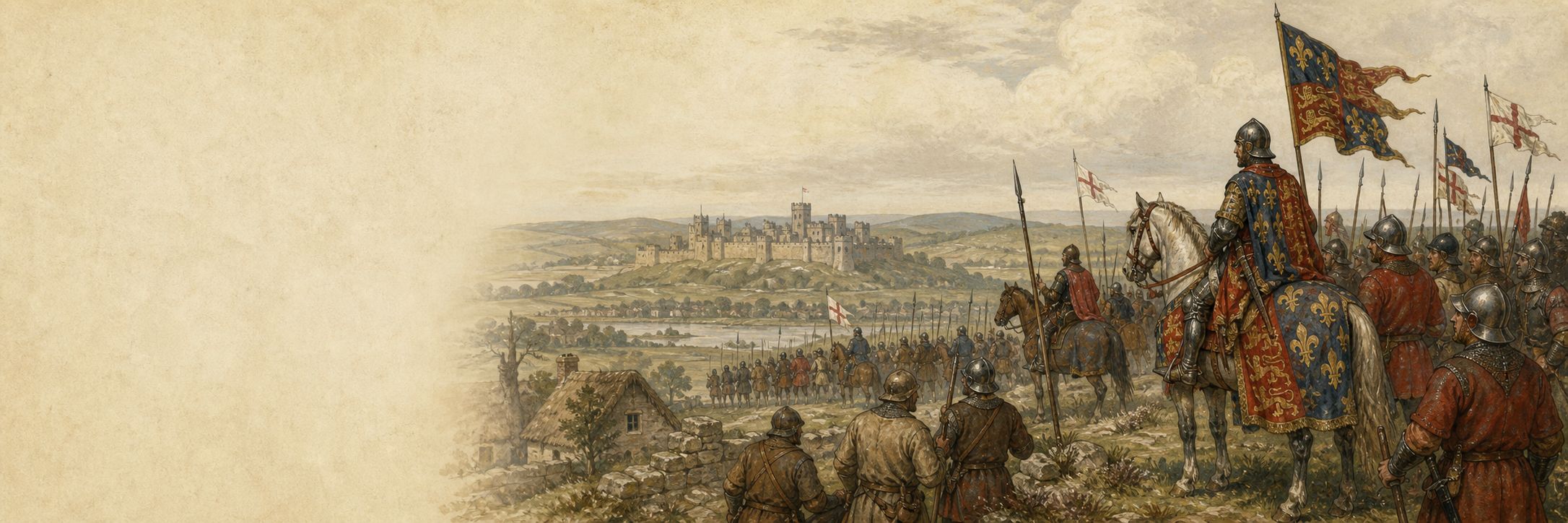 Historical reconstruction illustration of wars of the roses