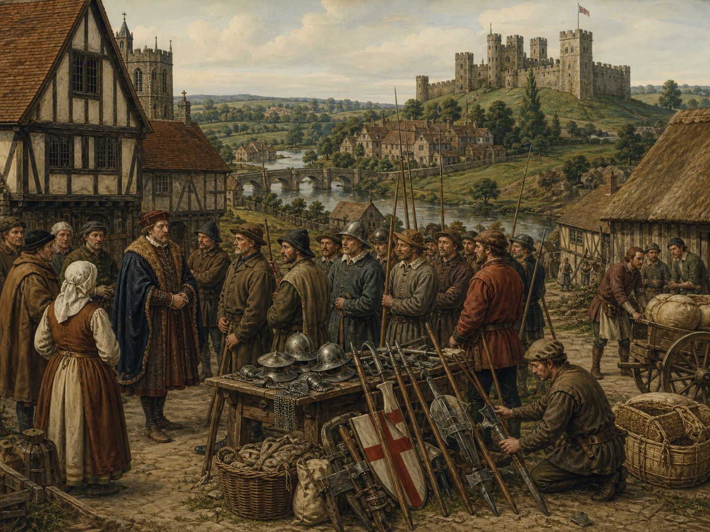 Historical reconstruction of Wars of the Roses's background: The monarchy faced financial and military pressures after the Hundred Years’ War, while Henry VI’s rule and the succession question intensified noble conflict.