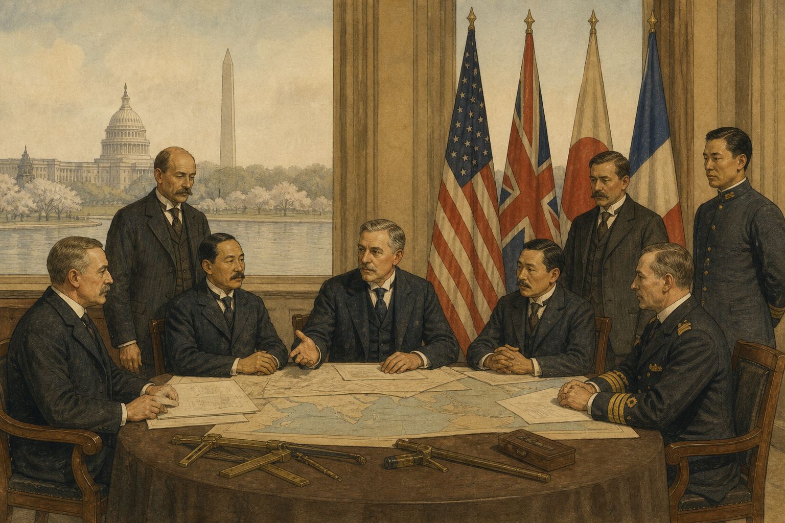 Historical reconstruction of the “Washington Naval Conference” stage in Washington Naval Conference