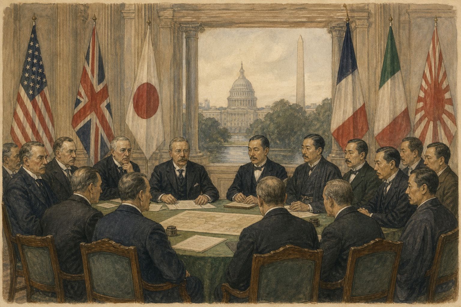 Historical reconstruction of the “Turning point” stage in Washington Naval Conference