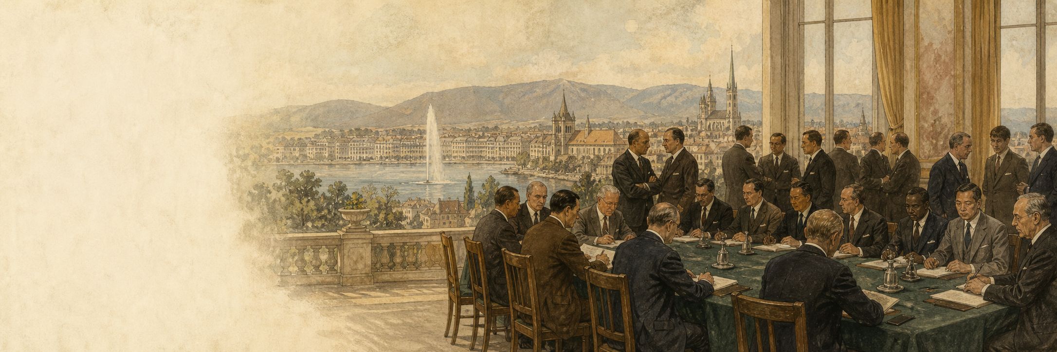 Reconstruction of people and places connected with Founding of the World Trade Organization