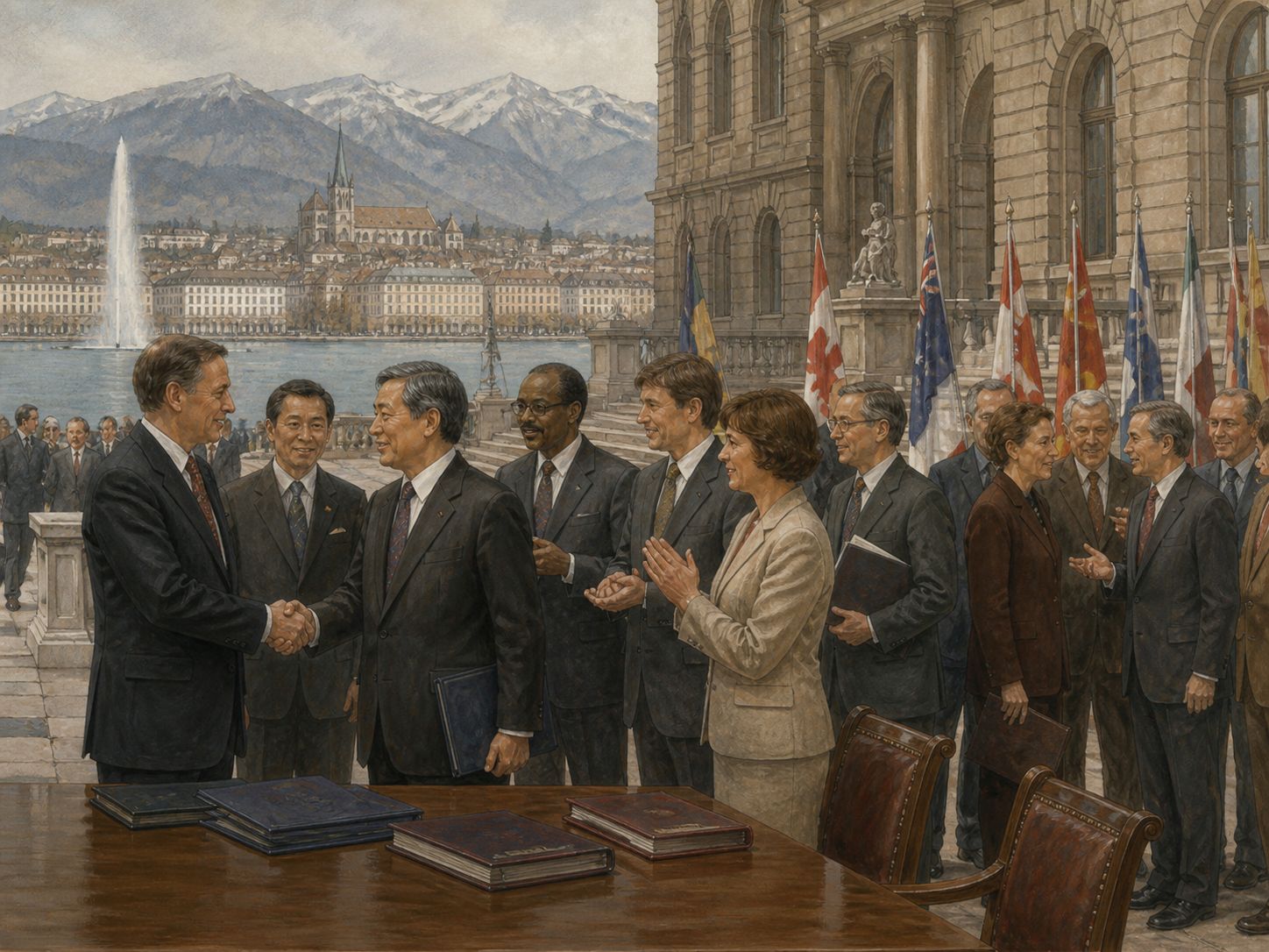Historical reconstruction of Founding of the World Trade Organization's immediate aftermath: The WTO became central to multilateral trade negotiations and disputes, while inequalities around development, sovereignty, labor, and environment remained.