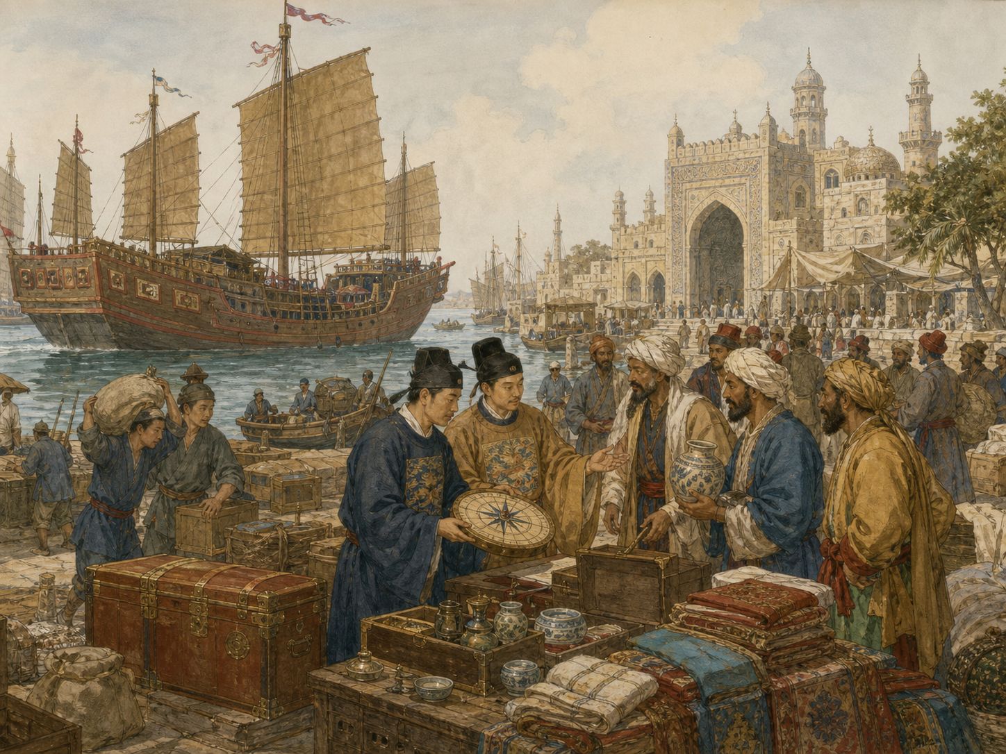 Historical reconstruction of Voyages of Zheng He's immediate aftermath: The voyages reveal Ming policies linking tributary diplomacy, maritime trade, and naval technology.