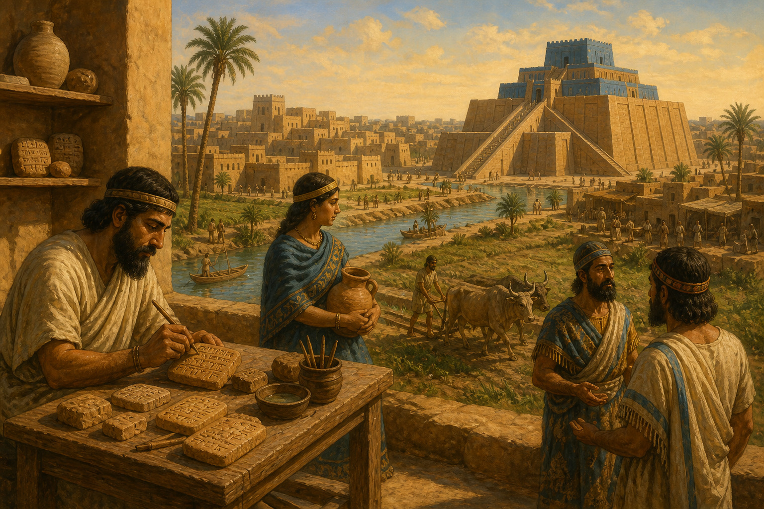 Historical reconstruction of people and landscapes at southern Mesopotamia during Rise of Sumerian Urban Civilization