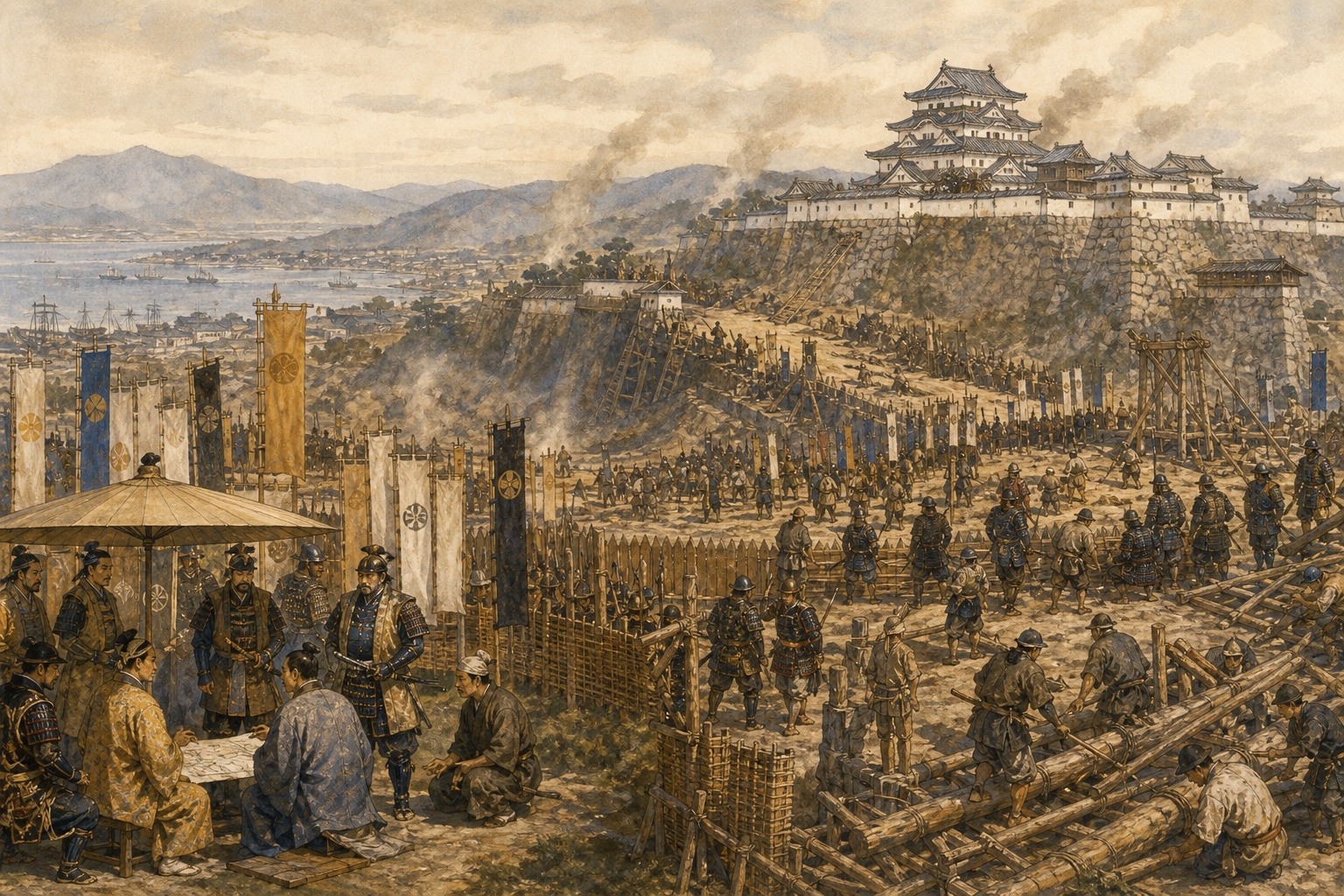 Reconstruction of people and places connected with Toyotomi Unification of Japan